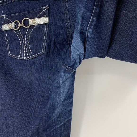 Southpole Women Size 13 Designer 13" Bermuda Jean Shorts Bling 2682 Metalic - Picture 7 of 9